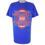 NBA (Home Team) - Detroit Pistons Champions Single Stitch T-Shirt 1990s X-Large Vintage Retro Basketball