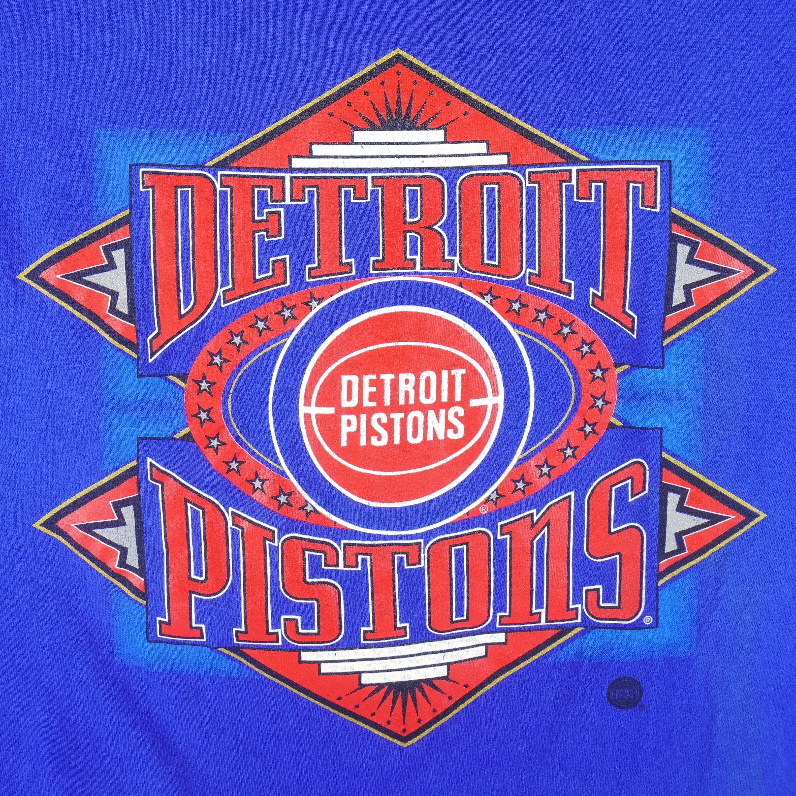 NBA (Home Team) - Detroit Pistons Champions Single Stitch T-Shirt 1990s X-Large Vintage Retro Basketball