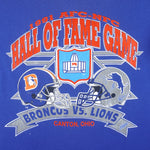 NFL (Stedman) - Broncos VS Lions AFC-NFC Hall Of Fame Game T-Shirt 1991 X-Large
