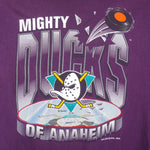NHL (Salem) - Mighty Ducks Of Anaheim Single stitch  T-Shirt 1993 X-Large Vintage Retro Hockey