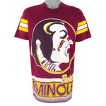 NCAA (Salem) - Florida State Seminoles Big Spell-Out T-Shirt 1990s Large Vintage Retro Football College