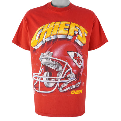 NFL (Delta) - Kansas City Chiefs Helmet & Autographed T-Shirt 1996 Large