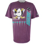 Starter - Mighty Ducks of Anaheim Single Stitch T-Shirt 1990s Large Vintage Retro Hockey