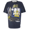 NHL (Nutmeg CCm) - Boston Bruins Locker Room Single Stitch T-Shirt 1990s X-Large Vintage Retro Hockey