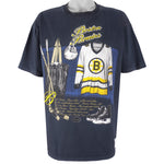 NHL (Nutmeg CCm) - Boston Bruins Locker Room Single Stitch T-Shirt 1990s X-Large Vintage Retro Hockey