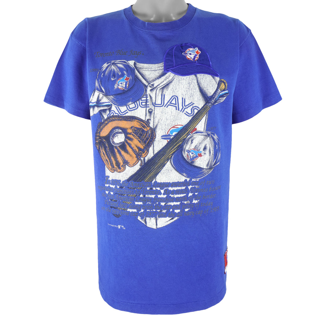 MLB (Nutmeg) - Toronto Blue Jays T-Shirt 1990s Medium Vintage Retro Baseball
