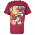 NFL (Lee) - San Francisco 49ers Helmet T-Shirt 1990s Large Vintage Retro Football