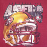 NFL (Lee) - San Francisco 49ers Helmet T-Shirt 1990s Large Vintage Retro Football