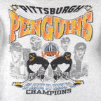 NHL - Pittsburgh Penguins Back To Back Champions T-Shirt 1992 Large Vintage Retro Hockey