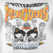 NHL - Pittsburgh Penguins Back To Back Champions T-Shirt 1992 Large Vintage Retro Hockey