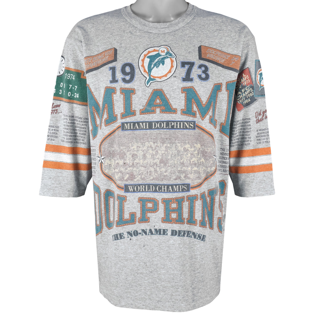 NFL (Long Gone) - Miami Dolphins 1973 World Champs T-Shirt 1992 X-Large vintage Retro football
