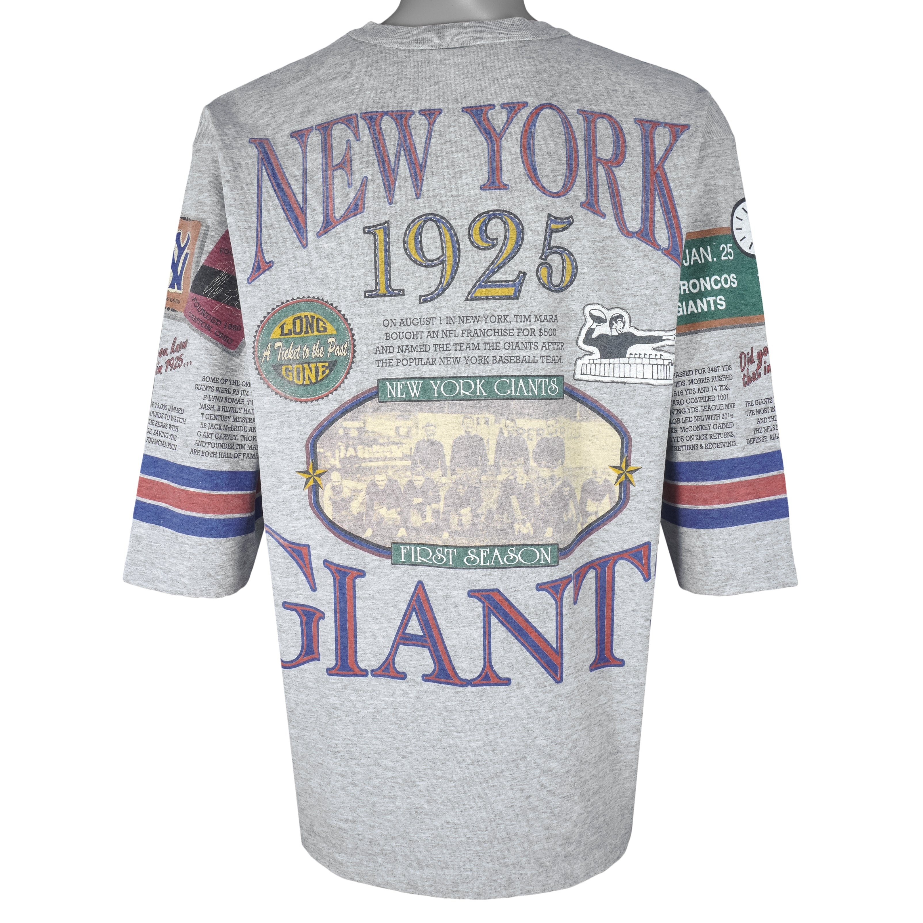 NFL (Long Gone) - New York Giants the Big Blue 1986 Champs T-Shirt 1992 X-Large