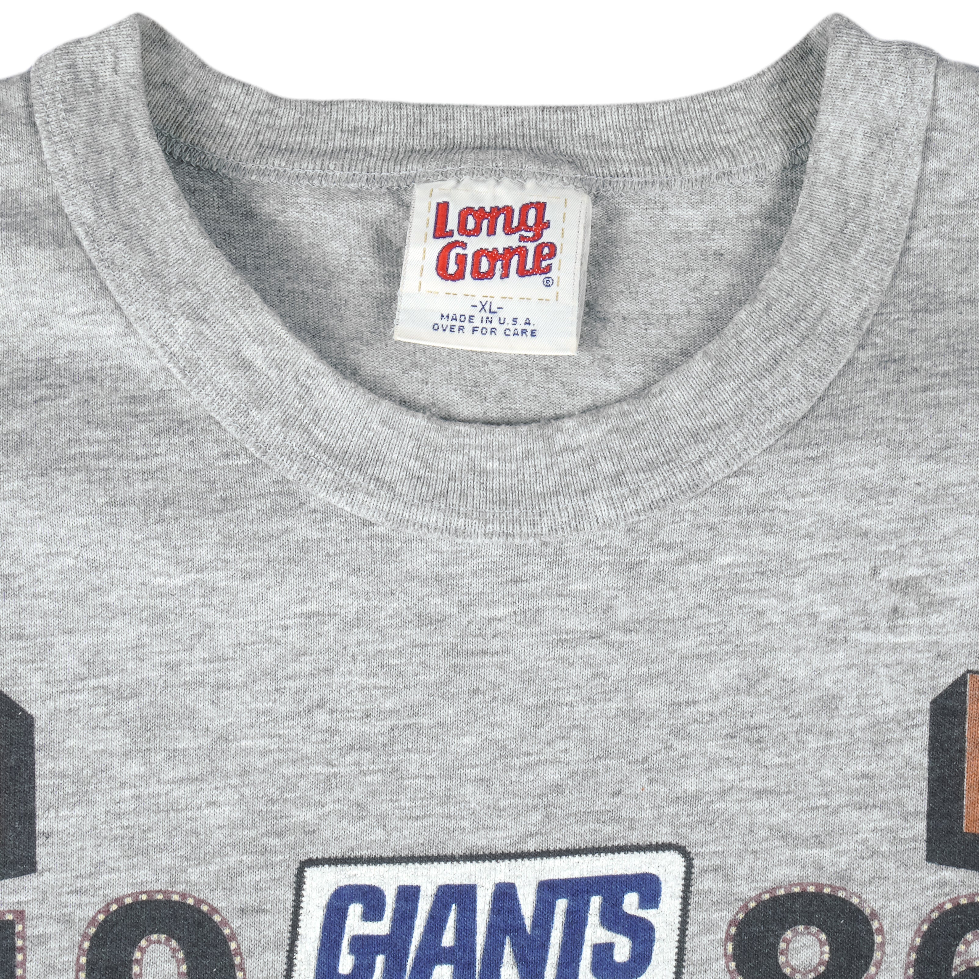 NFL (Long Gone) - New York Giants the Big Blue 1986 Champs T-Shirt 1992 X-Large