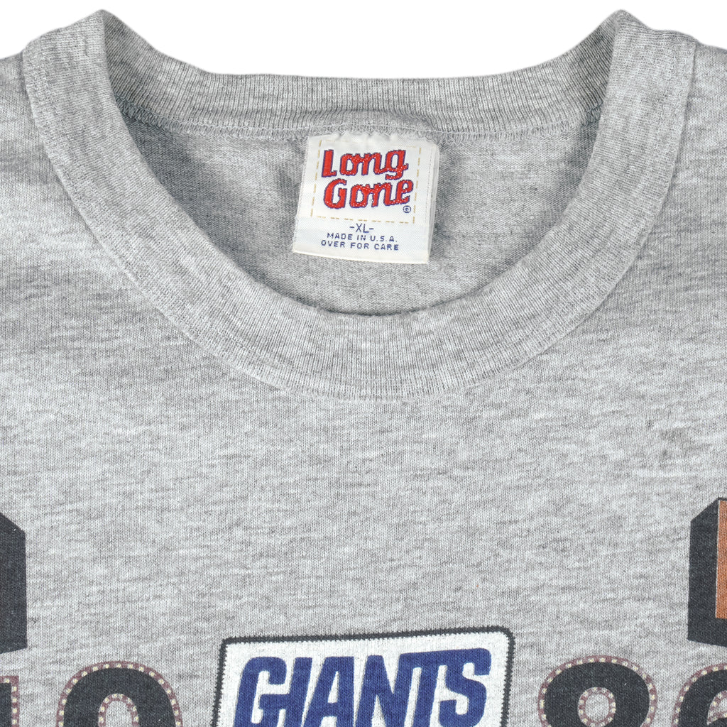 NFL (Long Gone) - New York Giants the Big Blue 1986 Champs T-Shirt 1992 X-Large