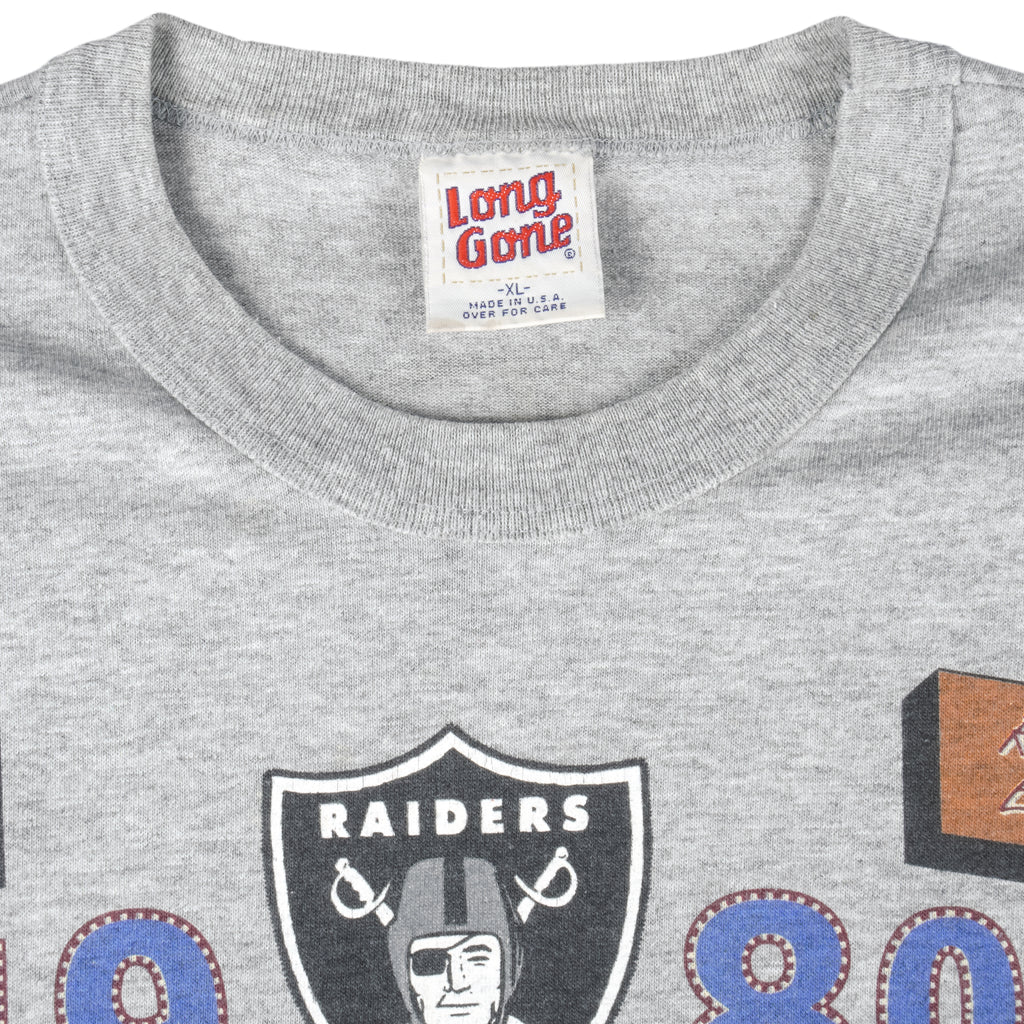 NFL (Long Gone) - Raiders Super Bowl XV Champions T-Shirt 1992 X-Large Vintage Retro Football