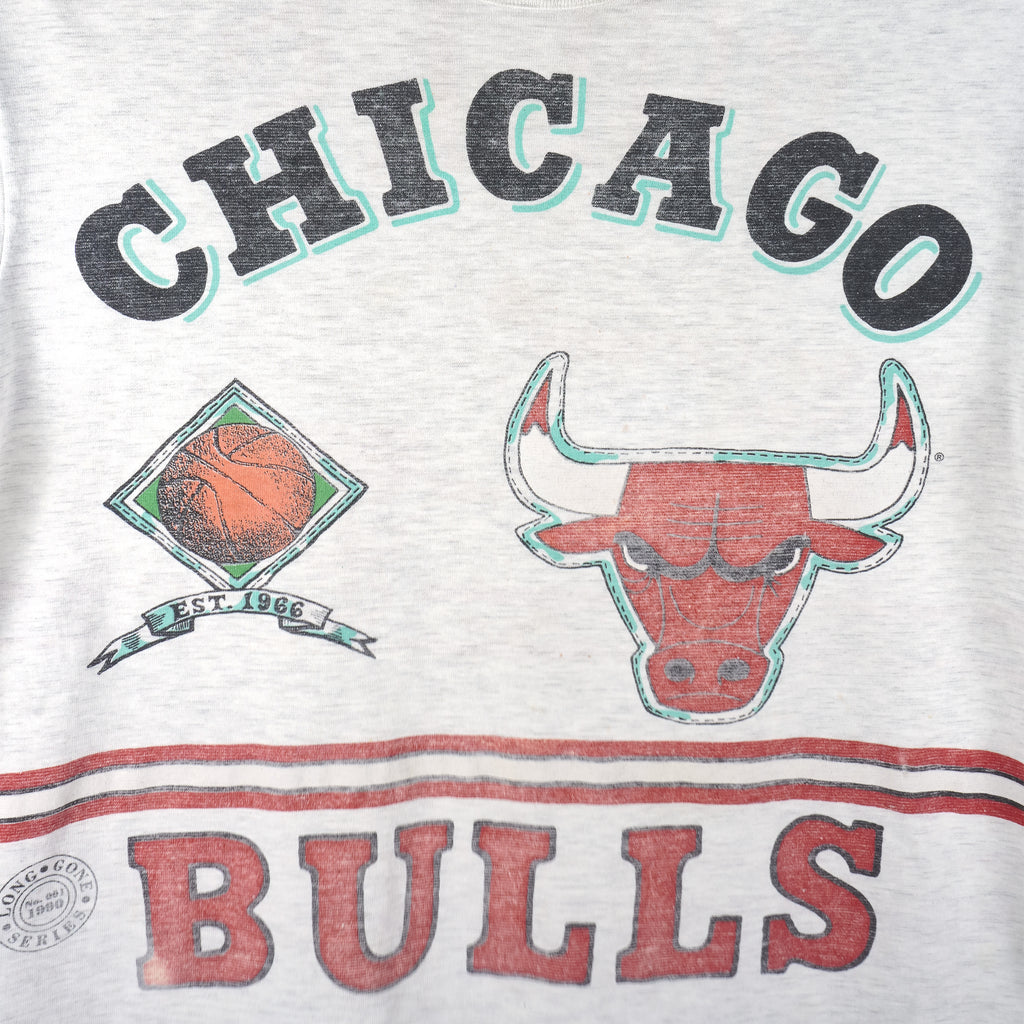 NBA (Long Gone) - Chicago Bulls Midwest Division Champs T-Shirt 1990 Large Vintage Retro Basketball
