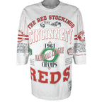 MLB (Long Gone) - Cincinnati Reds 1961 National League Champs T-Shirt 1990s Large Vintage Retro Baseball