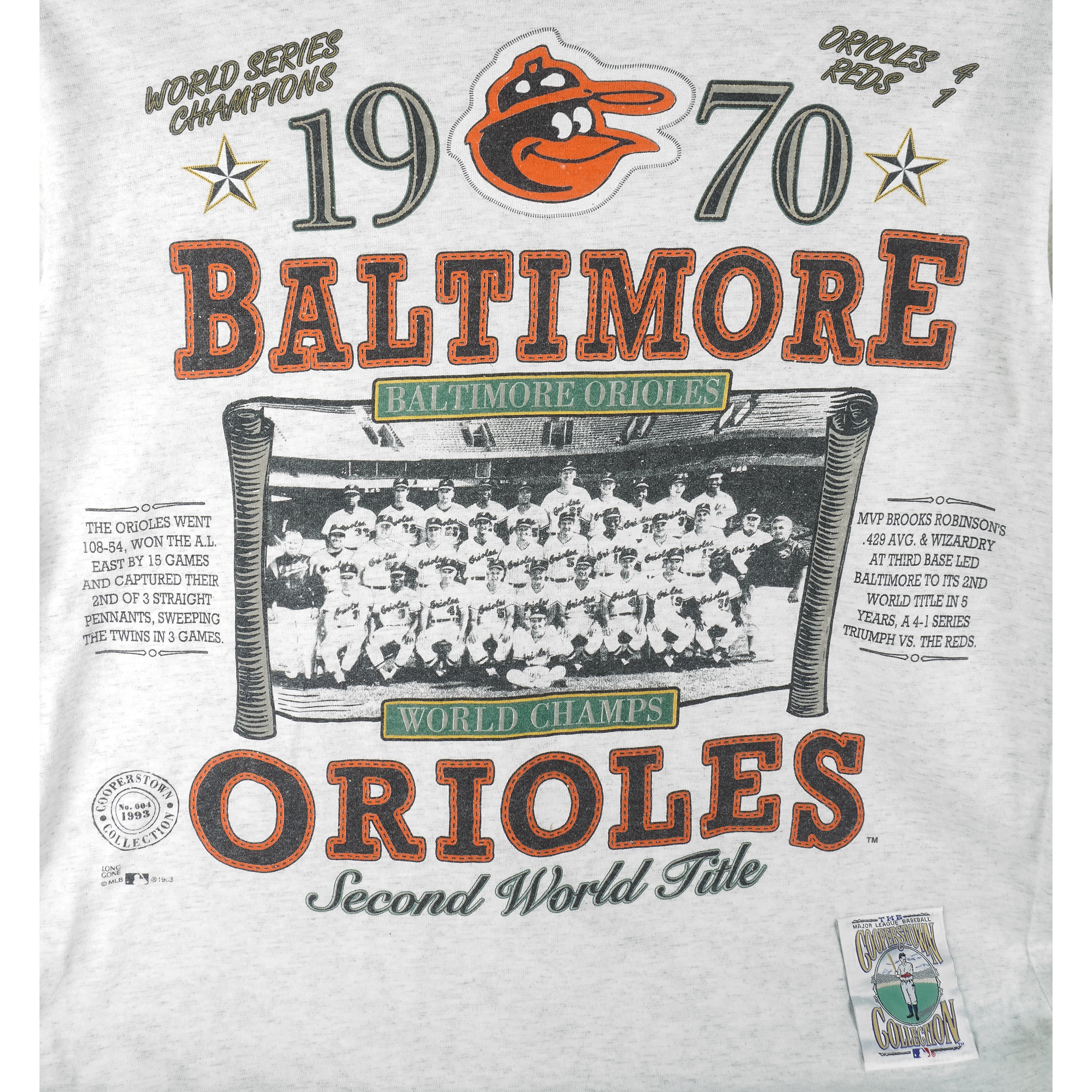 Retro Baltimore Orioles Tee Shirt -  New Zealand