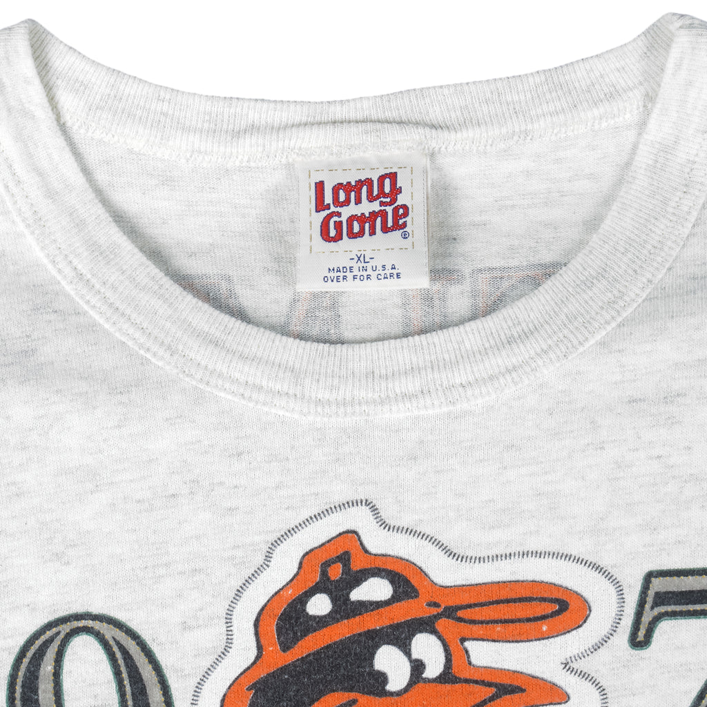 MLB (Long Gone) - Baltimore Orioles 1970 Second World Title T-Shirt 1993 X-Large Vintage Retro Baseball