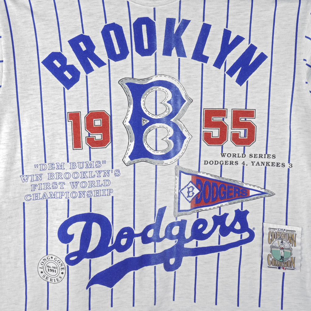 MLB (Long Gone) - Brooklyn Dodgers 1955 World Champions T-Shirt 1991 Large
