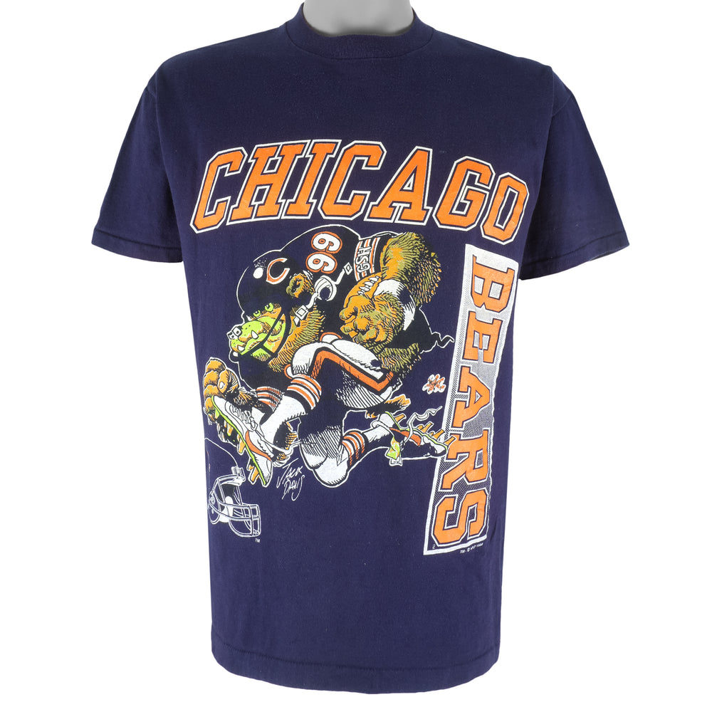 NFL (Signal Sports) - Chicago Bears Single Stitch T-Shirt 1988 Large Vintage Retro Football