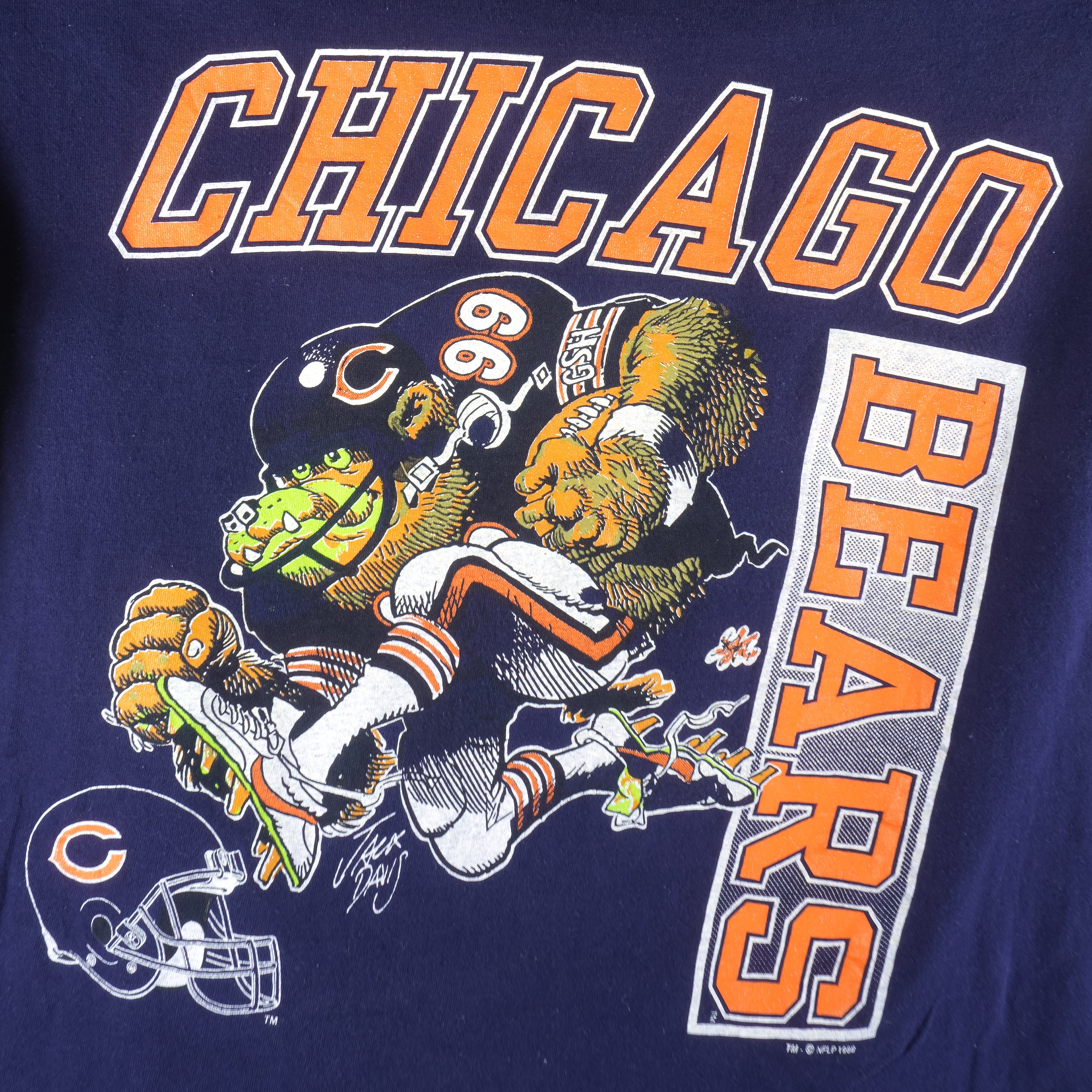 NFL (Signal Sports) - Chicago Bears Single Stitch T-Shirt 1988 Large Vintage Retro Football