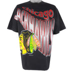 Starter - Chicago Blackhawks Single Stitch T-Shirt 1994 X-Large Vintage Retro Hockey