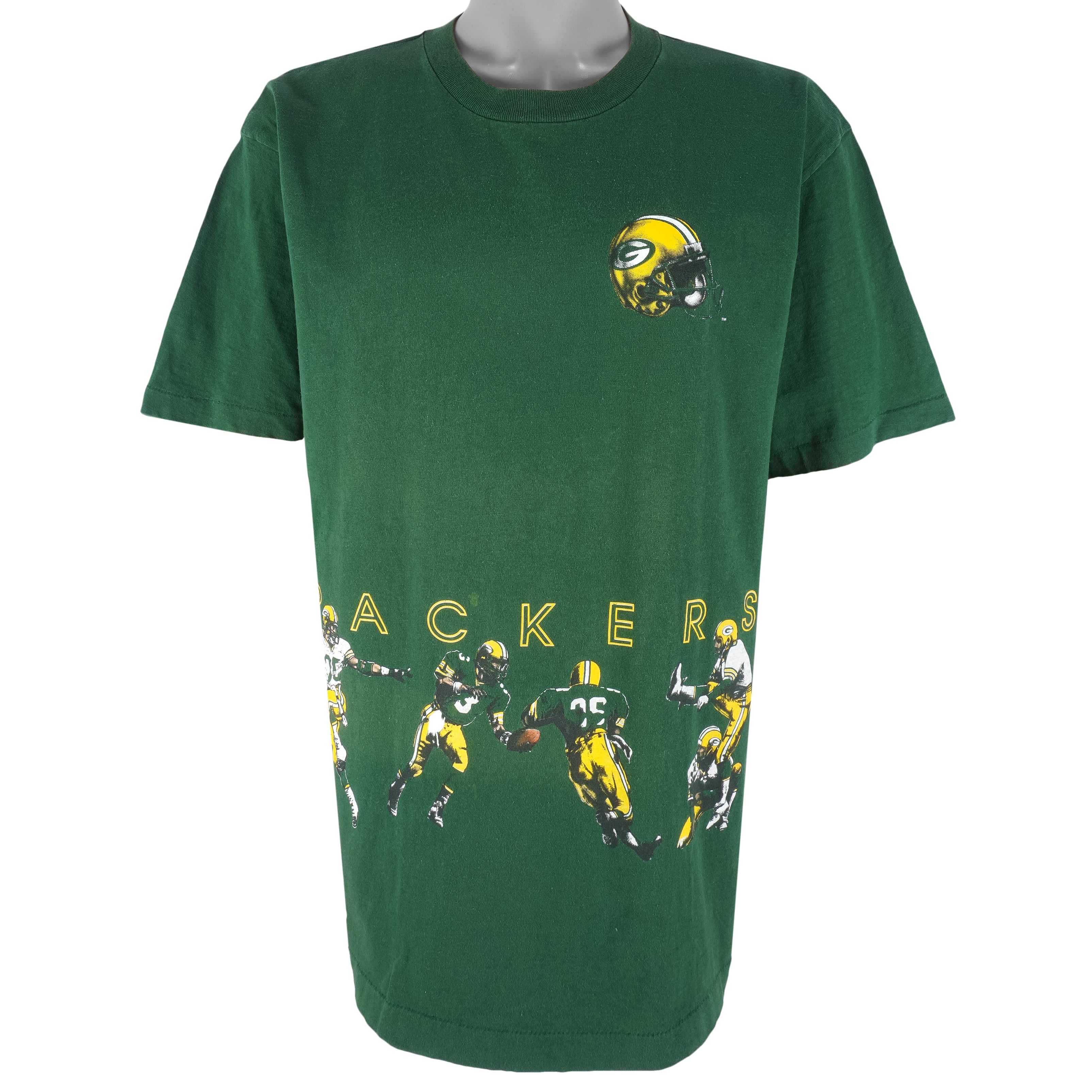 NFL (Nutmeg) - Green Bay Packers Single Stitch T-Shirt 1993 X-Large Vintage Retro Football