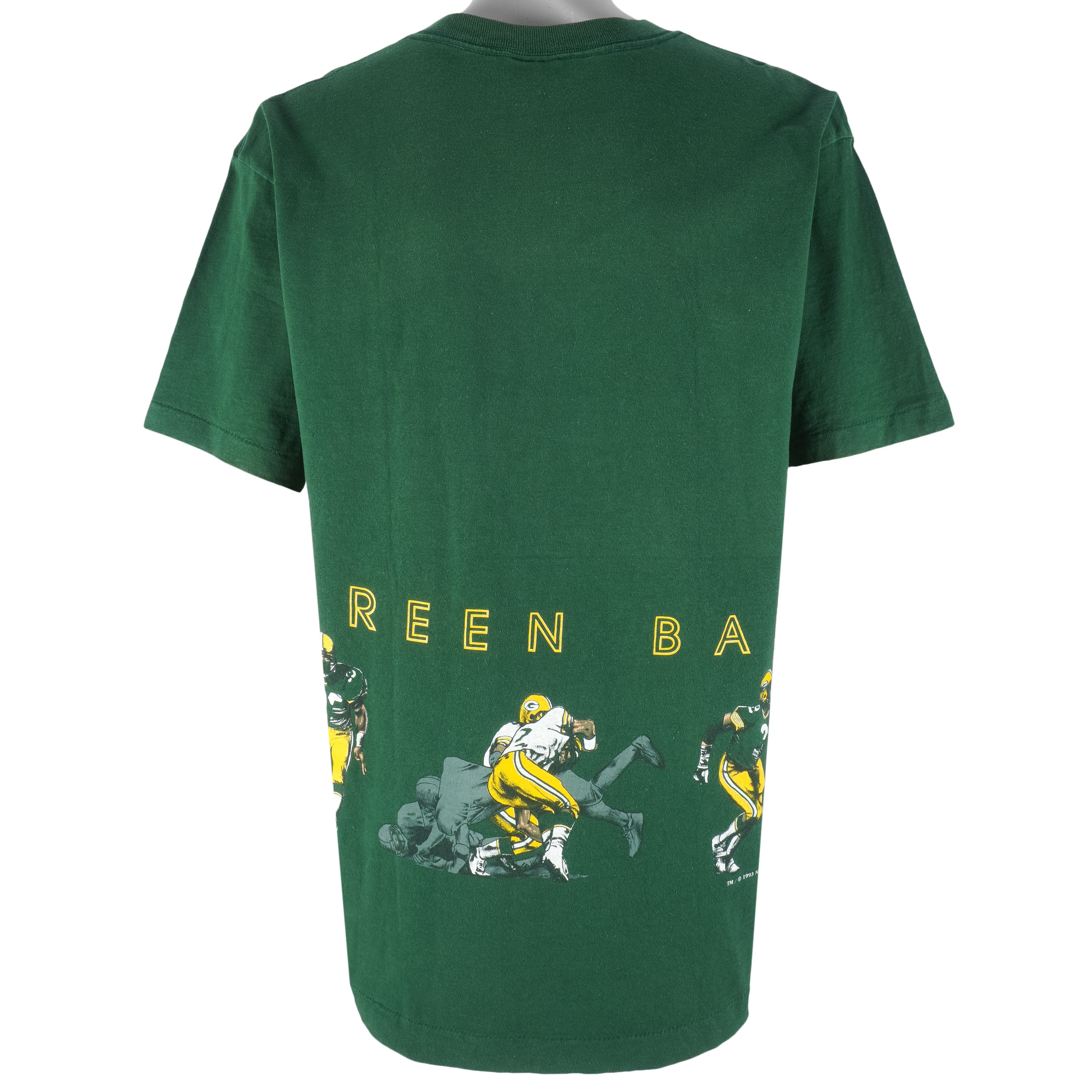NFL (Nutmeg) - Green Bay Packers Single Stitch T-Shirt 1993 X-Large Vintage Retro Football