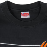 NFL (Hanes) - Cincinnati Bengals Helmet Single Stitch T-Shirt 1990s Large Vintage Retro Football