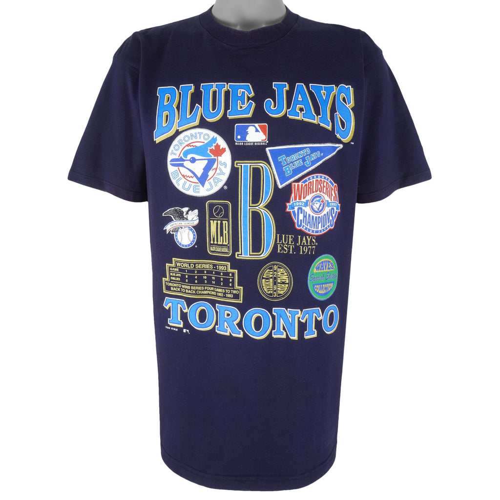 MLB - Toronto Blue Jays World Champs T-Shirt 1990s Large Vintage Retro Baseball