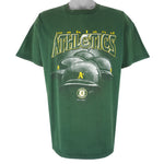 MLB (Dynasty) - Oakland Athletics Helmet T-Shirt 2002 X-Large