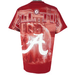 NCAA - Alabama Crimson Tide Big Logo AOP T-Shirt 1990s X-Large Vintage Retro College