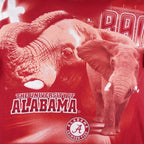 NCAA - Alabama Crimson Tide Big Logo AOP T-Shirt 1990s X-Large Vintage Retro College