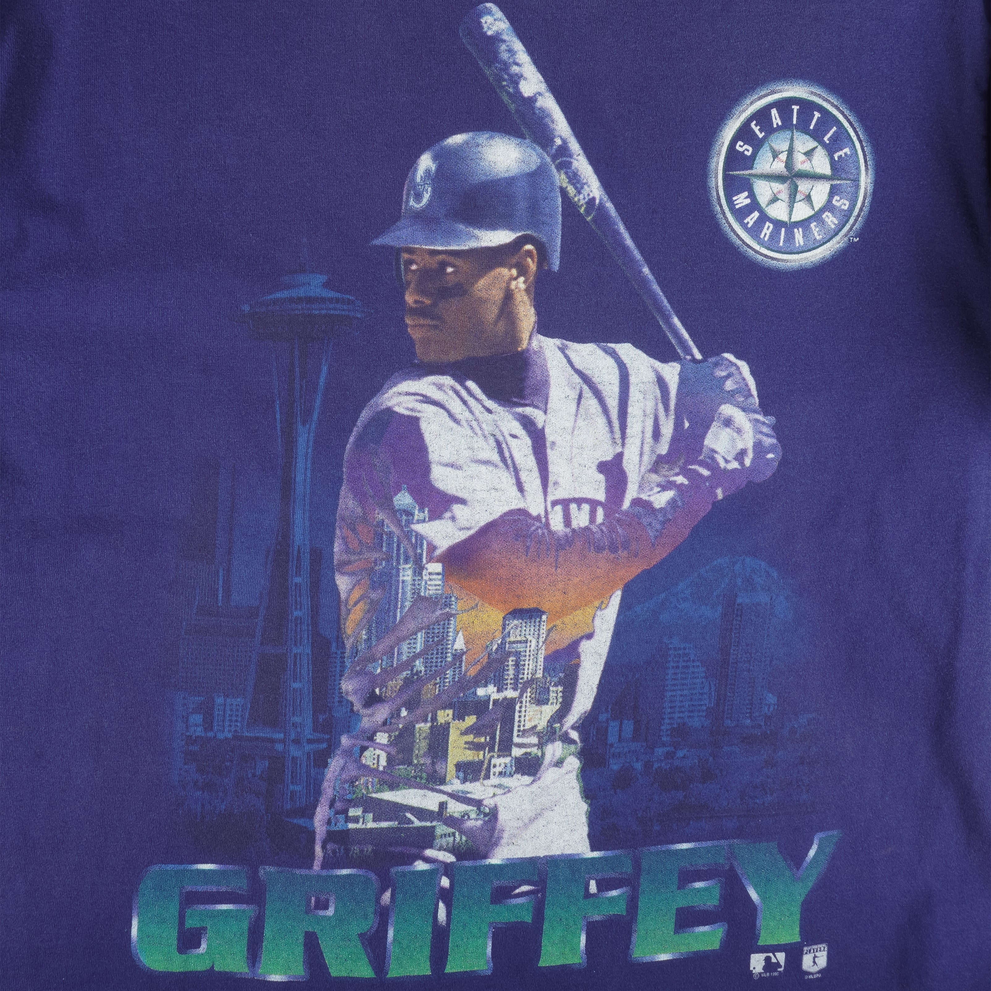 MLB (Salem) - Seattle Mariners Griffey Single Stitch T-Shirt 1995 X-Large Vintage Retro Baseball