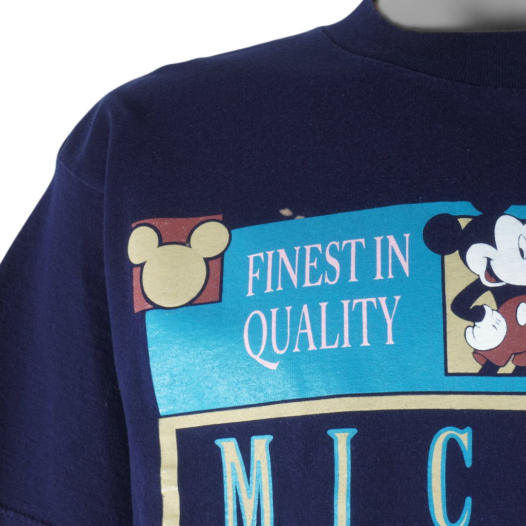 Disney - Mickey Mouse Finest In Quality T-Shirt 1990s X-Large Vintage Retro