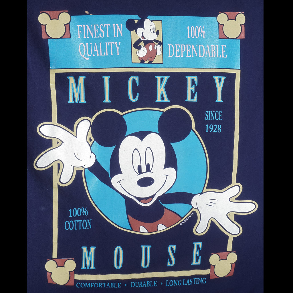 Disney - Mickey Mouse Finest In Quality T-Shirt 1990s X-Large Vintage Retro
