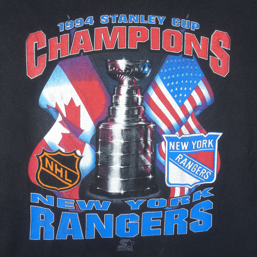 Starter - New York Rangers Stanley Cup Champions T-Shirt 1994 X-Large Vintage Retro Hockey