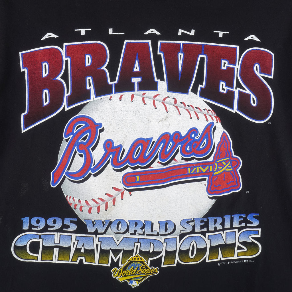 MLB (True Fan) - Atlanta Braves World Series Champions T-Shirt 1995 X-Large Vintage Retro Baseball