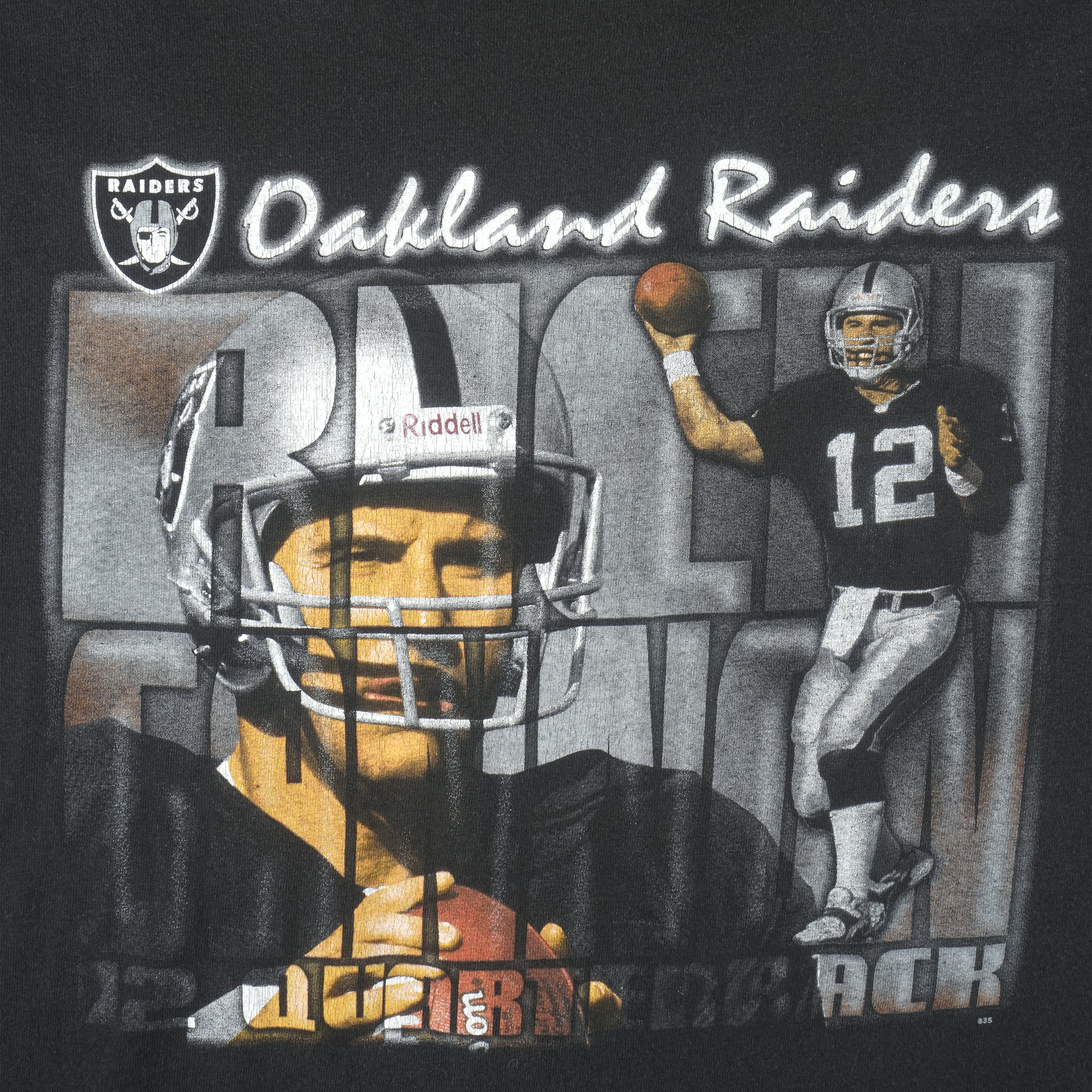 NFL (Riddell) - Oakland Raiders Rich Gannon T-Shirt 1990s X-Large Vintage Retro Football