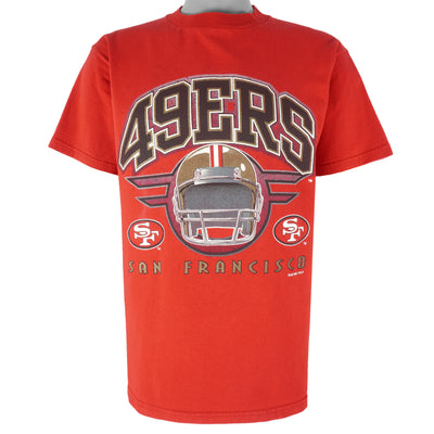 NFL (Logo 7) - San Francisco 49ers Helmet T-Shirt 1995 Large