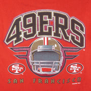 NFL (Logo 7) - San Francisco 49ers Helmet T-Shirt 1995 Large Vintage Retro Football