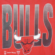 NBA (Hanes) - Chicago Bulls Single Stitch T-Shirt 1990s Large Vintage Retro Basketball