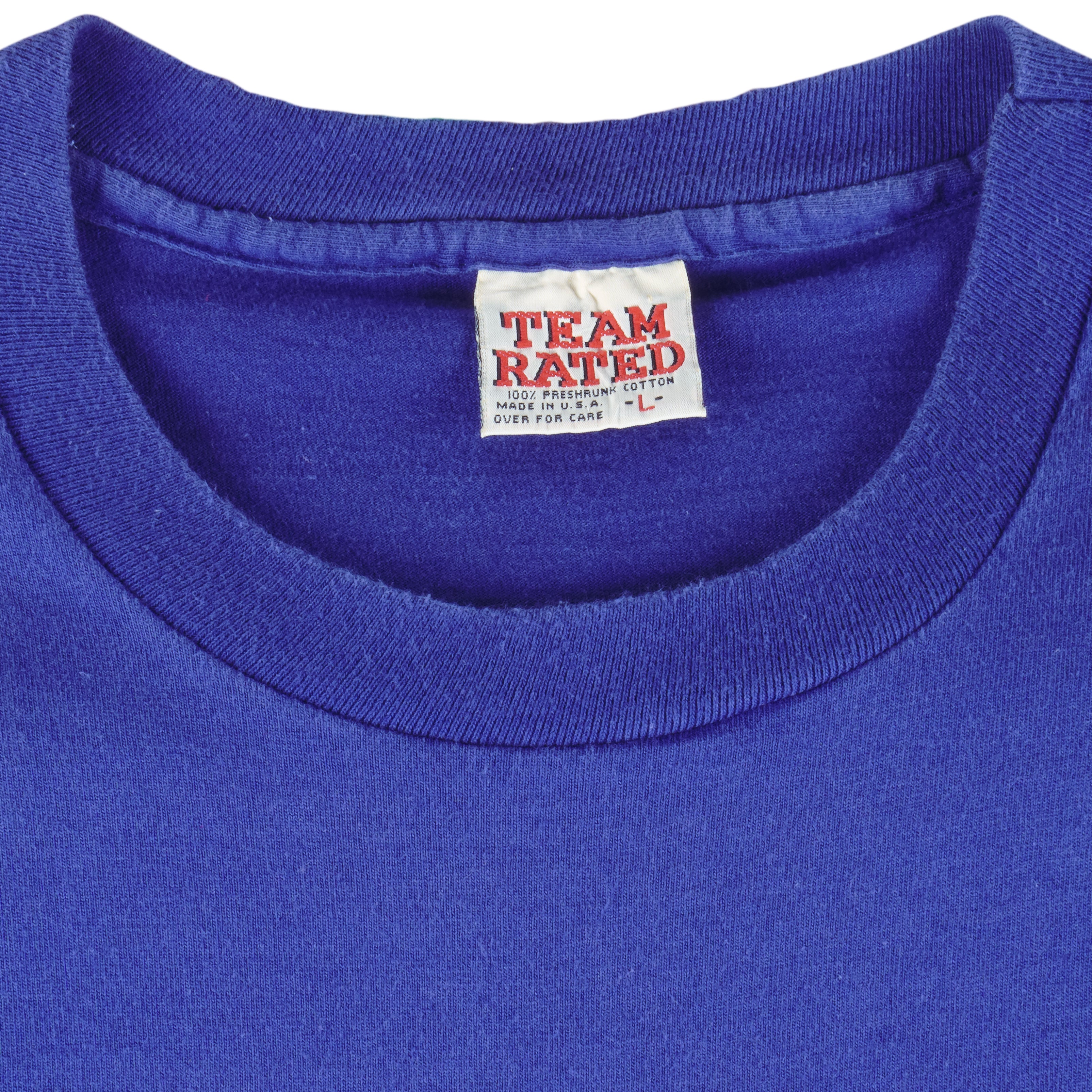 NFL (Team Rated) - New York Giants Helmet Single Stitch T-Shirt 1990s Large Vintage Retro Football