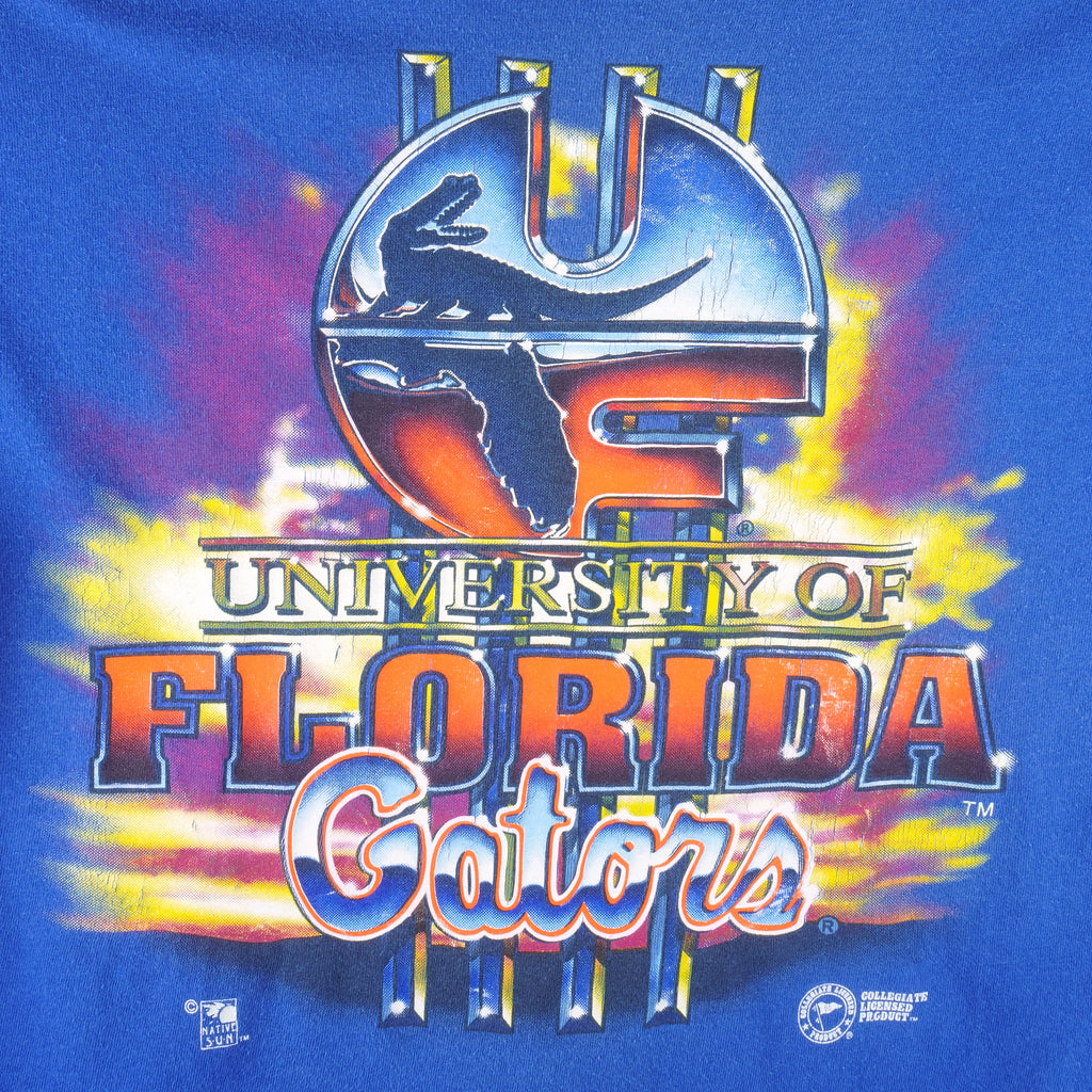 NCAA (Native Sun) - University of Florida Gators Single Stitch T-Shirt 1990s Large Vintage Retro College