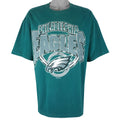 NFL (Logo 7) - Philadelphia Eagles Single Stitch T-Shirt 1996 X-Large Vintage Retro Football