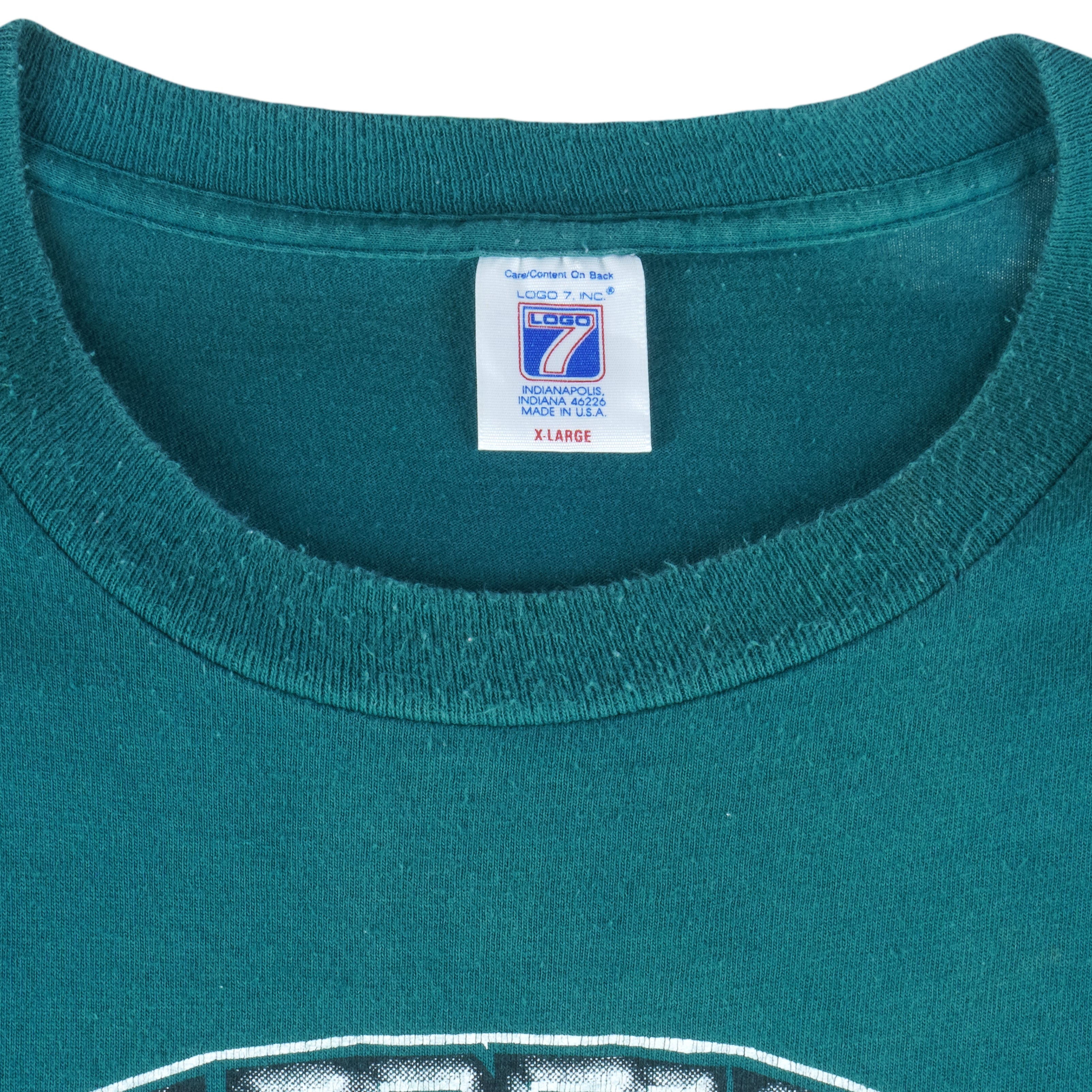 NFL (Logo 7) - Philadelphia Eagles Single Stitch T-Shirt 1996 X-Large Vintage Retro Football