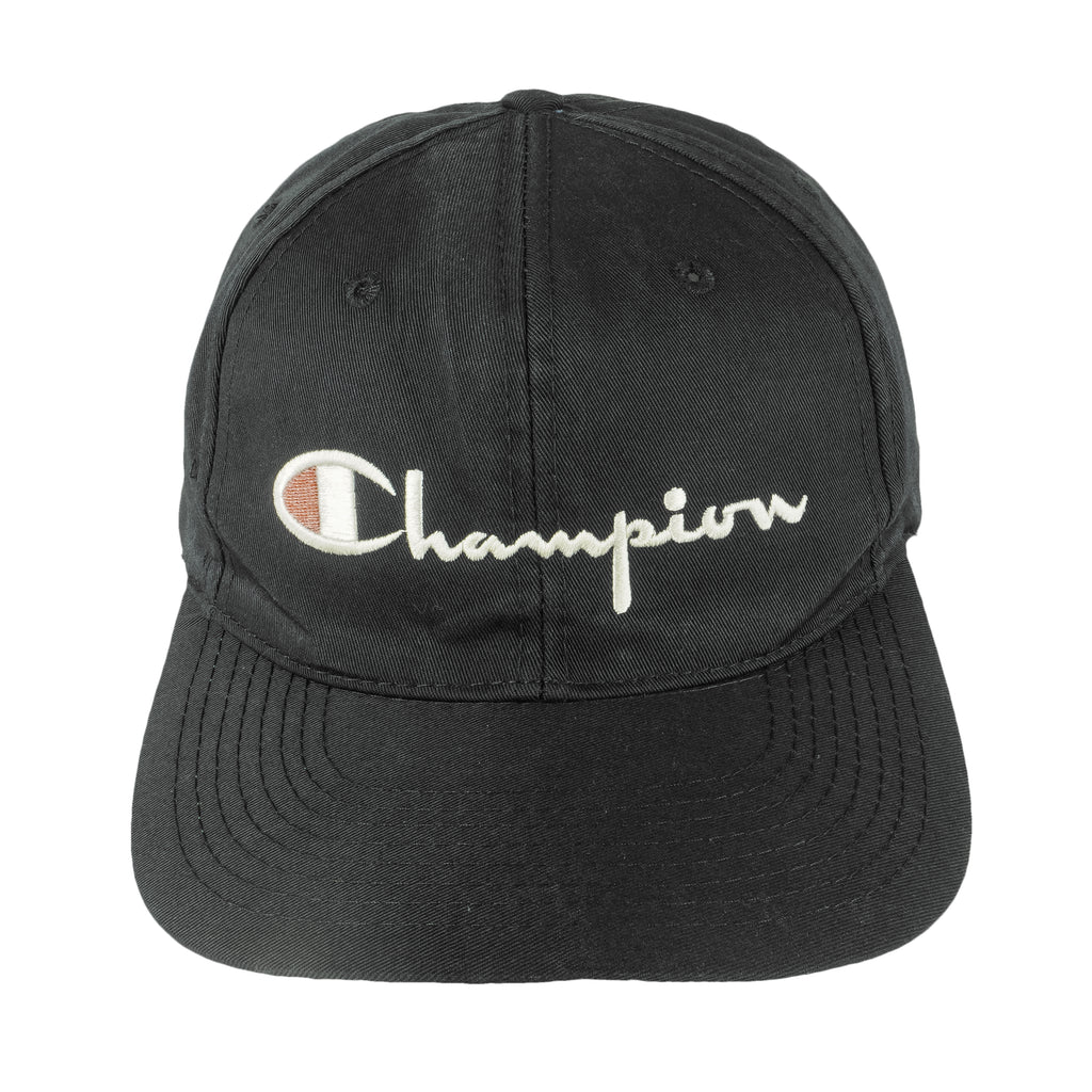 Champion - Embroidered Spell-Out Snapback Hat 1990s OSFA Vintage Retro
