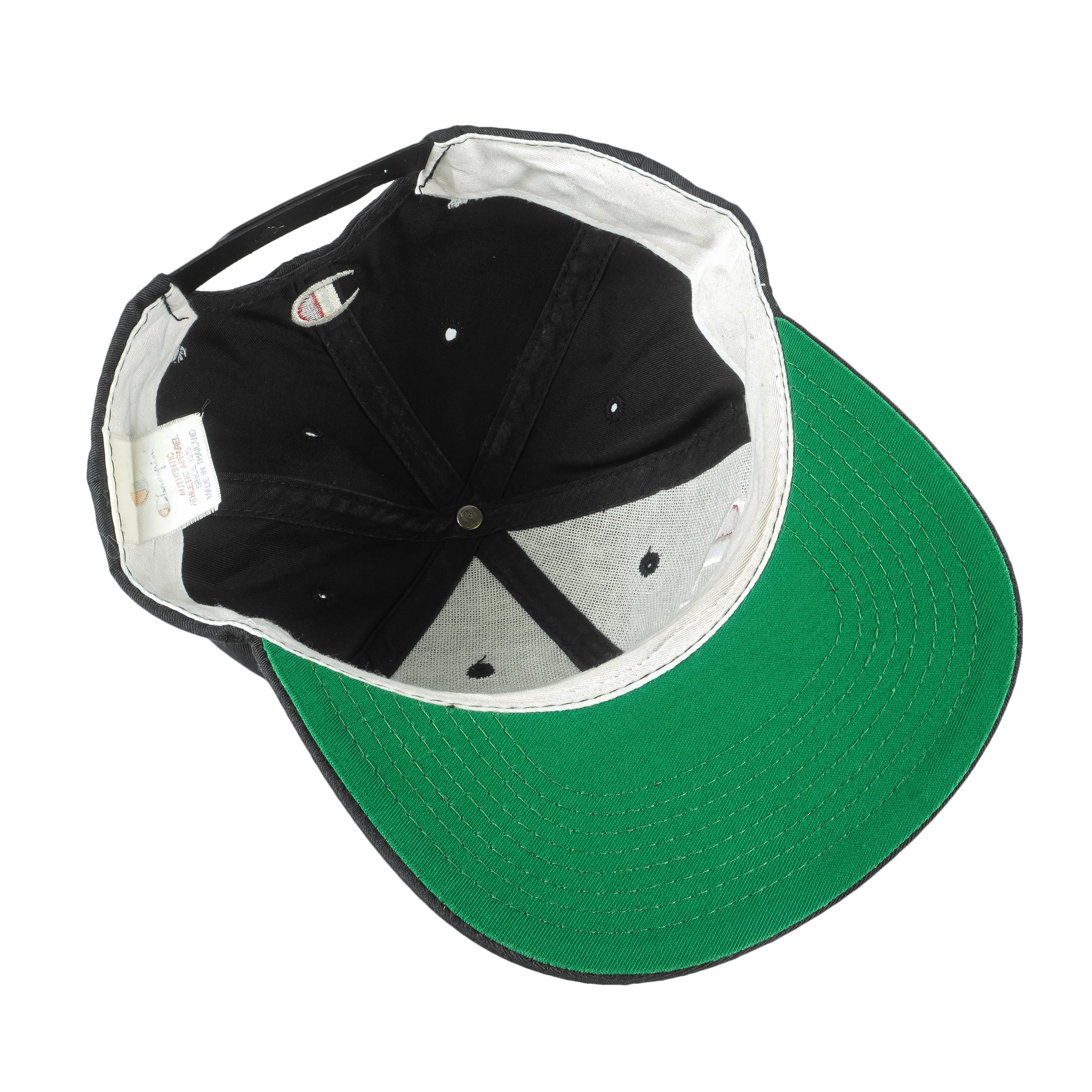 Champion - Embroidered Spell-Out Snapback Hat 1990s OSFA Vintage Retro