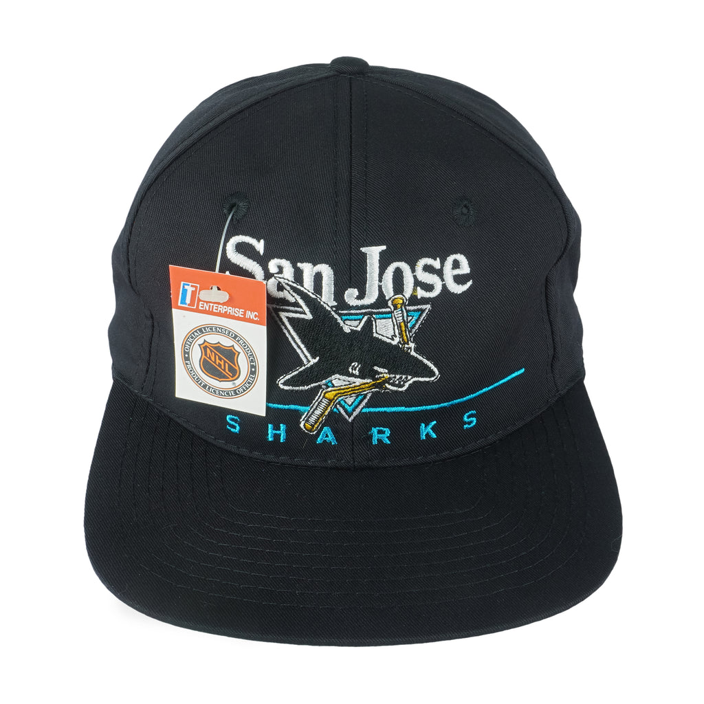 NHL (Twins) - San Jose Sharks Deadstock Snapback Hat 1990s OSFA Vintage Retro Hockey